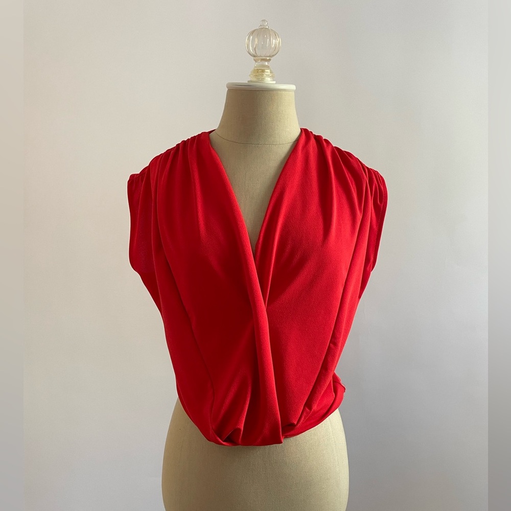 Red Sl blouse body suit
